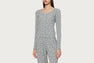 APEE CUTIE BEAR ALL OVER WAFFLE LS TEE