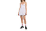 HEART BADGE WOVEN TABLE CHECK CAMI DRESS