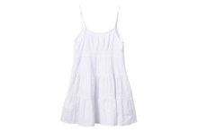 HEART BADGE WOVEN TABLE CHECK CAMI DRESS