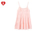 HEART BADGE WOVEN TABLE CHECK CAMI DRESS
