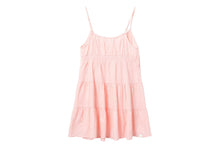 HEART BADGE WOVEN TABLE CHECK CAMI DRESS