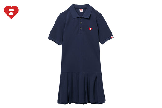 HEART BADGE POLO DRESS
