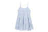 HEART BADGE WOVEN TABLE CHECK CAMI DRESS