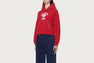 CHENILLE EMBROIDERY MINI CROP HOODIE