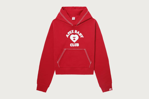 CHENILLE EMBROIDERY MINI CROP HOODIE