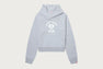 CHENILLE EMBROIDERY MINI CROP HOODIE