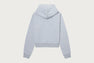 CHENILLE EMBROIDERY MINI CROP HOODIE