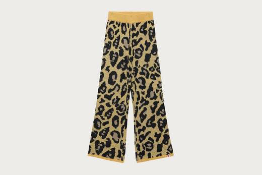 LEOPARD KNIT PANTS
