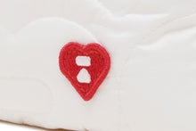 QUILITED HEART MONOGRAM COSMETIC BAG