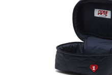 QUILITED HEART MONOGRAM COSMETIC BAG