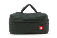 QUILITED HEART MONOGRAM COSMETIC BAG
