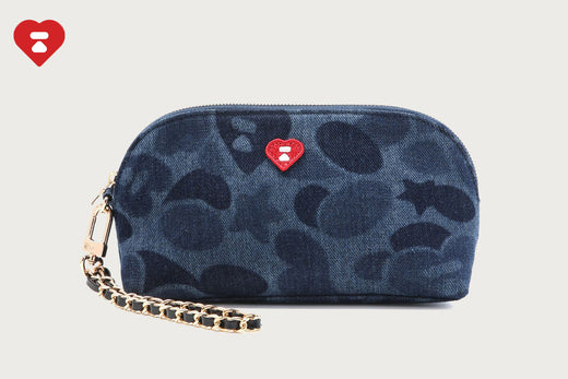 APEE CAMO DENIM MINI POUCH