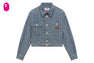 WASHED DENIM CROP SHIRT