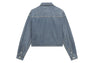 WASHED DENIM CROP SHIRT
