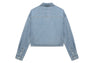WASHED DENIM CROP SHIRT