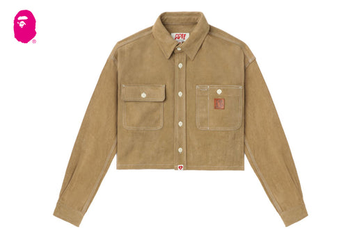 FAX SUEDE CROP SHIRT