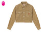 FAX SUEDE CROP SHIRT