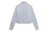 HEART BADGE STRIPE CROP SHIRT #2