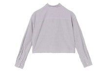 EMBRO BADGE STRIPE CROPPED SHIRT