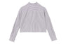 EMBRO BADGE STRIPE CROPPED SHIRT