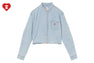 EMBRO BADGE CHAMBRAY CROPPED SHIRT