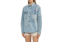 DENIM PATCHWORK WORK SHIRT