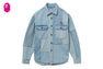 DENIM PATCHWORK WORK SHIRT