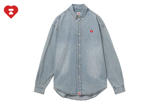 EMBRO BADGE CHAMBRAY BOYFRIEND SHIRT