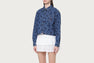 APEE CAMO HEART SHAPED POCKET CROPPED DENIM SHIRT