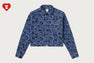 APEE CAMO HEART SHAPED POCKET CROPPED DENIM SHIRT