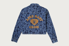 APEE CAMO HEART SHAPED POCKET CROPPED DENIM SHIRT