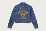 APEE CAMO HEART SHAPED POCKET CROPPED DENIM SHIRT