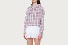 CHECK HOODIE SHIRT