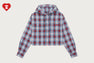 CHECK HOODIE SHIRT