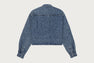 LINE CAMO CROPPED DENIM SHIRT