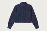 HEART EMBORIDERY ALLOVER PRINT DENIM SHIRT