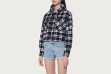 APEE CHECK HOODIE SHIRT
