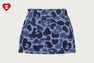 BACK HEART GRAPHIC CAMO MINI SKIRT
