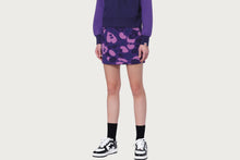 BACK HEART GRAPHIC CAMO MINI SKIRT