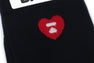 HEART EMBROIDERY BADGE SOCKS