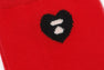 HEART EMBROIDERY BADGE SOCKS