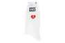 HEART EMBROIDERY BADGE SOCKS