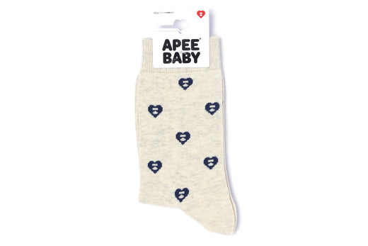 HEART MONOGRAM INTARSIA SOCKS