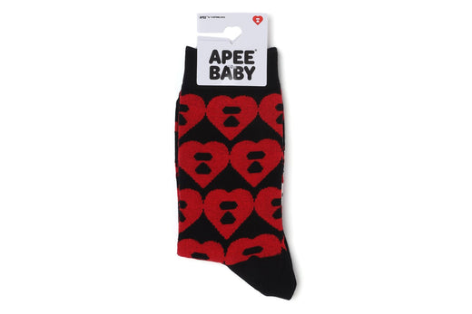 BIG HEART MONOGRAM INTARSIA SOCKS