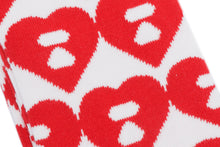 BIG HEART MONOGRAM INTARSIA SOCKS