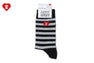 HEART EMBROIDERY BADGE STRIPES SOCKS