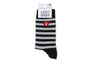 HEART EMBROIDERY BADGE STRIPES SOCKS