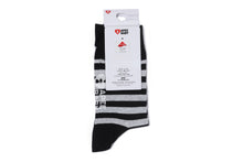 HEART EMBROIDERY BADGE STRIPES SOCKS