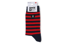 HEART EMBROIDERY BADGE STRIPES SOCKS