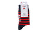 HEART EMBROIDERY BADGE STRIPES SOCKS